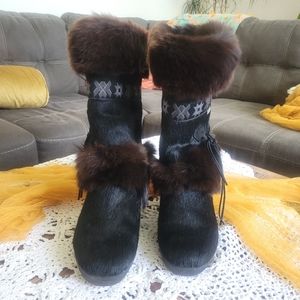 Tecnica Black Fur Boots